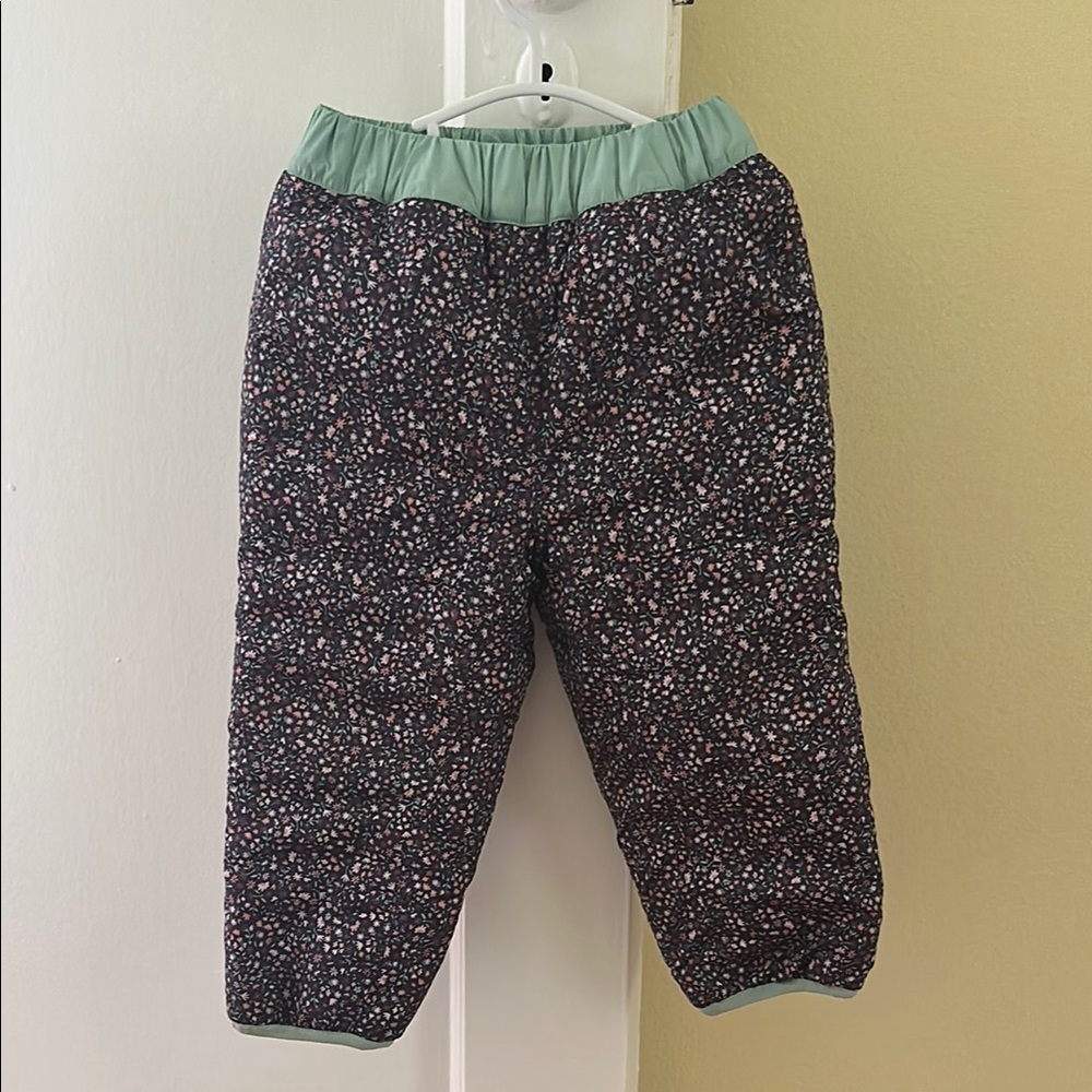 Patagonia Light Green Fleece-Lined Snow Pants